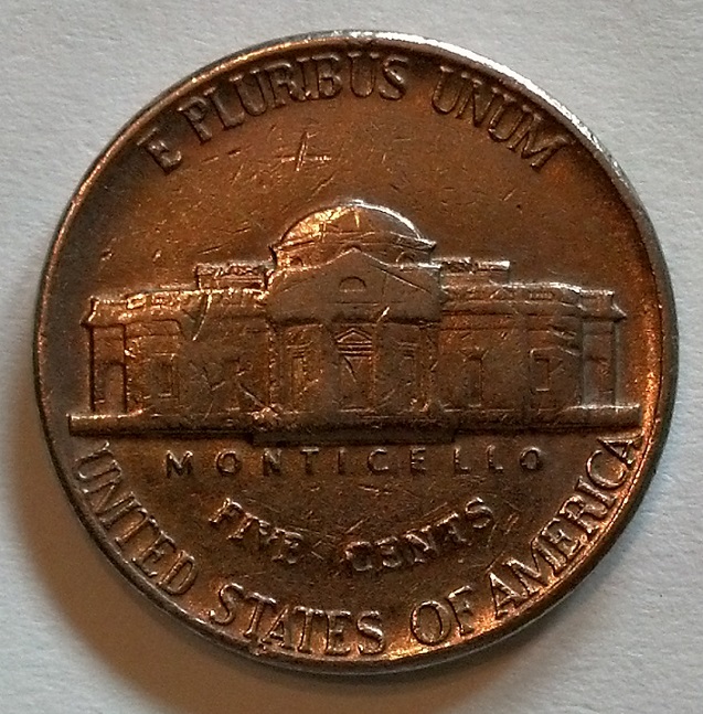 1982-D-Jefferson-Nickel--Struck-Through-Or-PMD?