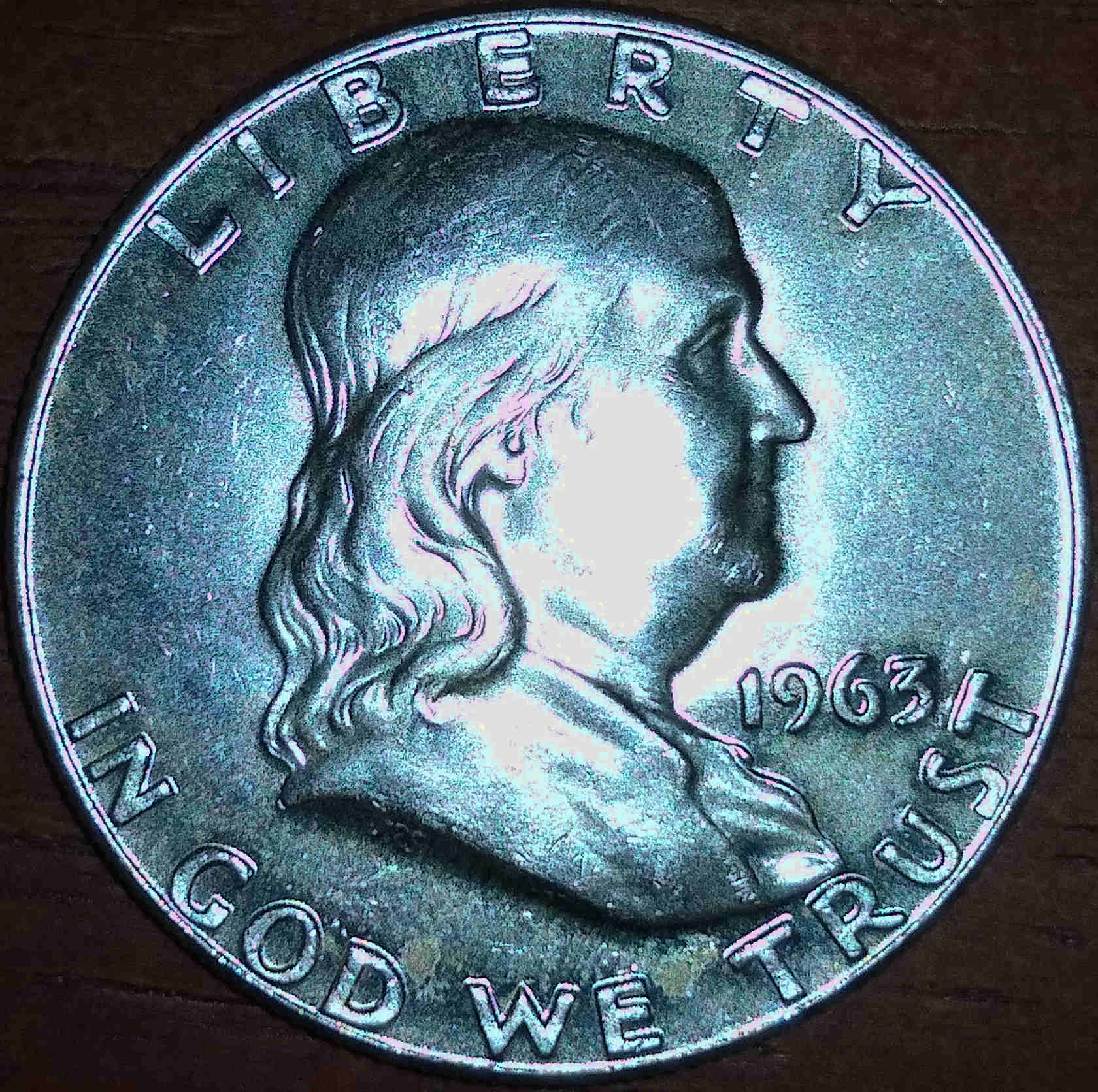 1963-D-Franklin-Half-#1