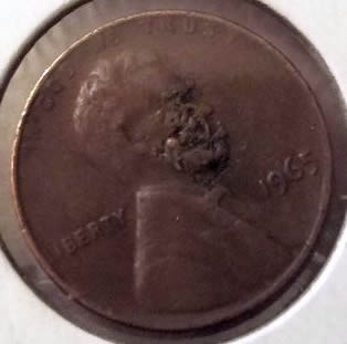 1965-Wheat-Lincoln-Penny-Error?-Cluster-Very-Odd.