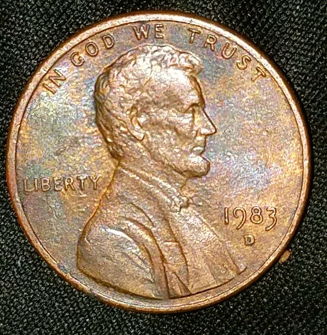1983-D-Cent-DDD-Looks-Like-Has-Bubbling-Lots-Of-Color!-Opinions