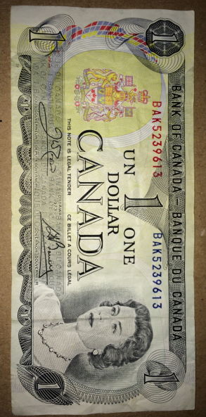 Canadian-$1-&-$2-Bills-1967,-1973,-1986