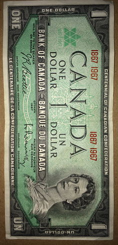 Canadian-$1-&-$2-Bills-1967,-1973,-1986