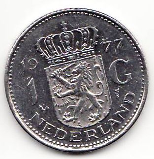Dutch-One-Guilder-Nickel---1977