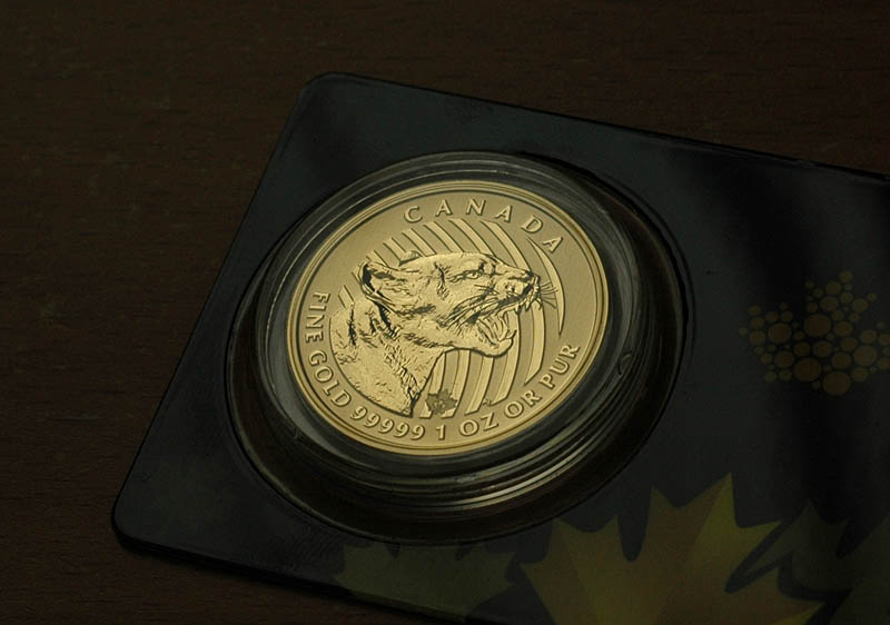 1-Oz-Gold---2015-$200-Growling-Cougar---Bullion-Version