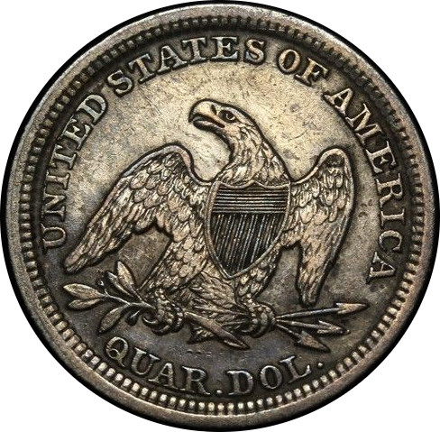 1854-Seated-Quarter-For-Grading