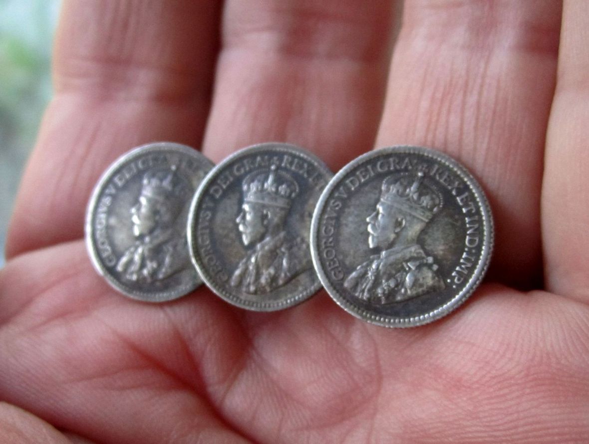 Canada-1916-17-5-Cents...trio