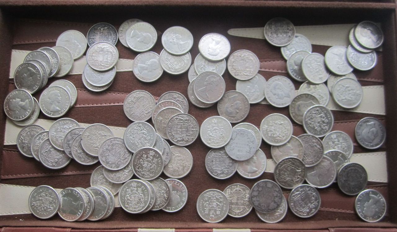 Just-Having-A-Mess-Of-Silver-Coins!!