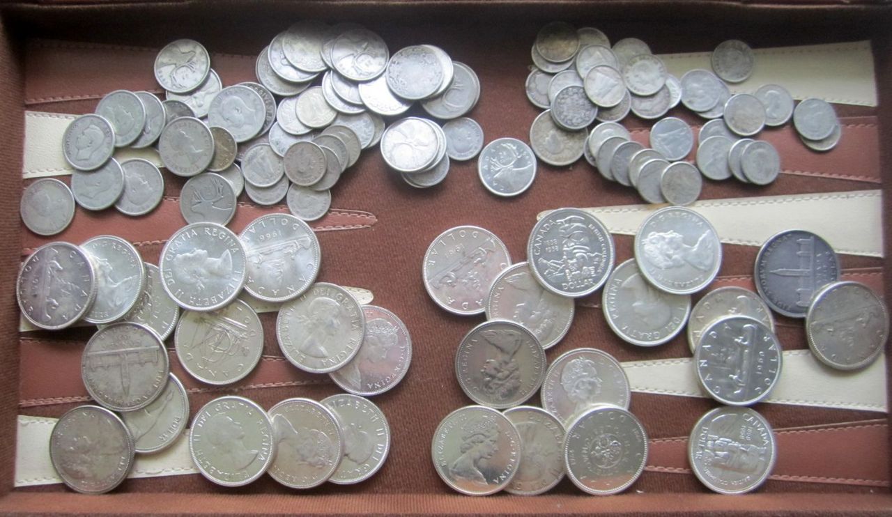 Just-Having-A-Mess-Of-Silver-Coins!!