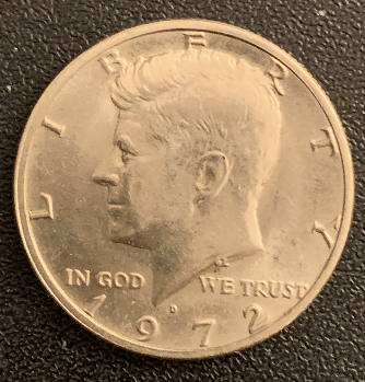 Overmass-1972-D-Kennedy-Half,-But-Not-Silver-Or-Silver-Clad