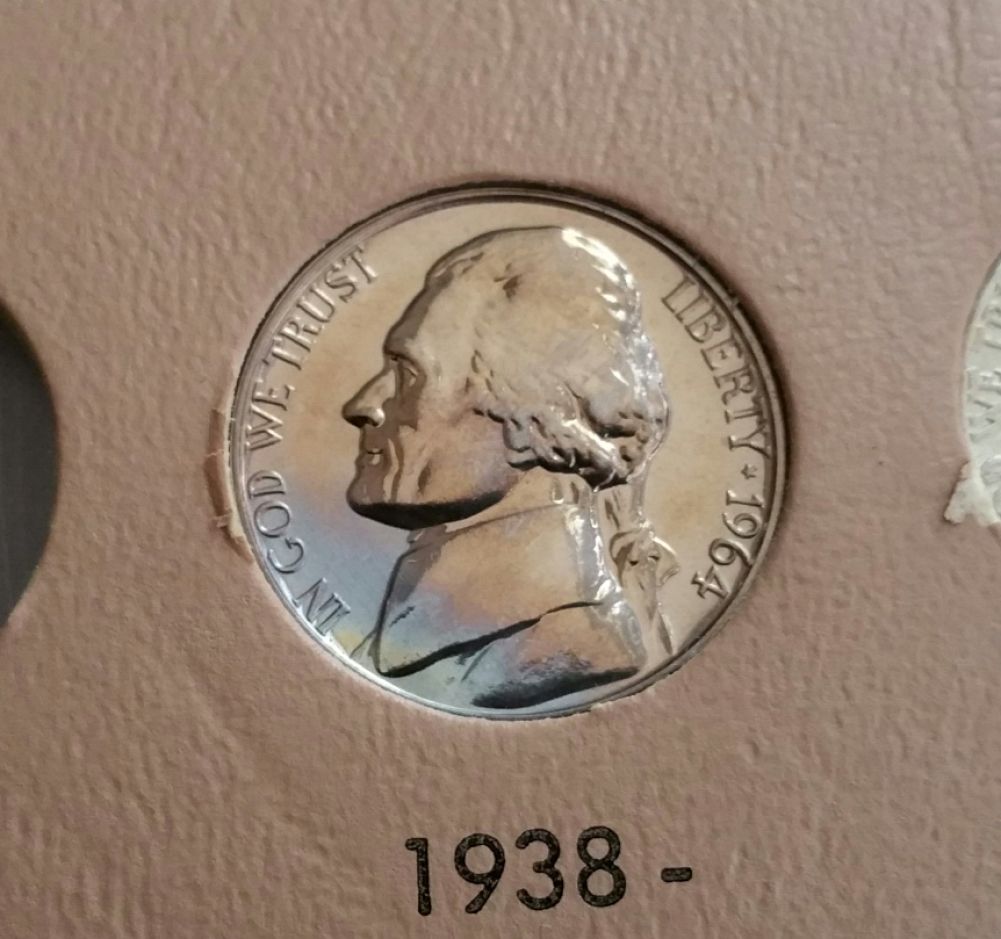 Beautiful-1964-Proof-Nickel.-Amazing-Blue-Purple-Hue