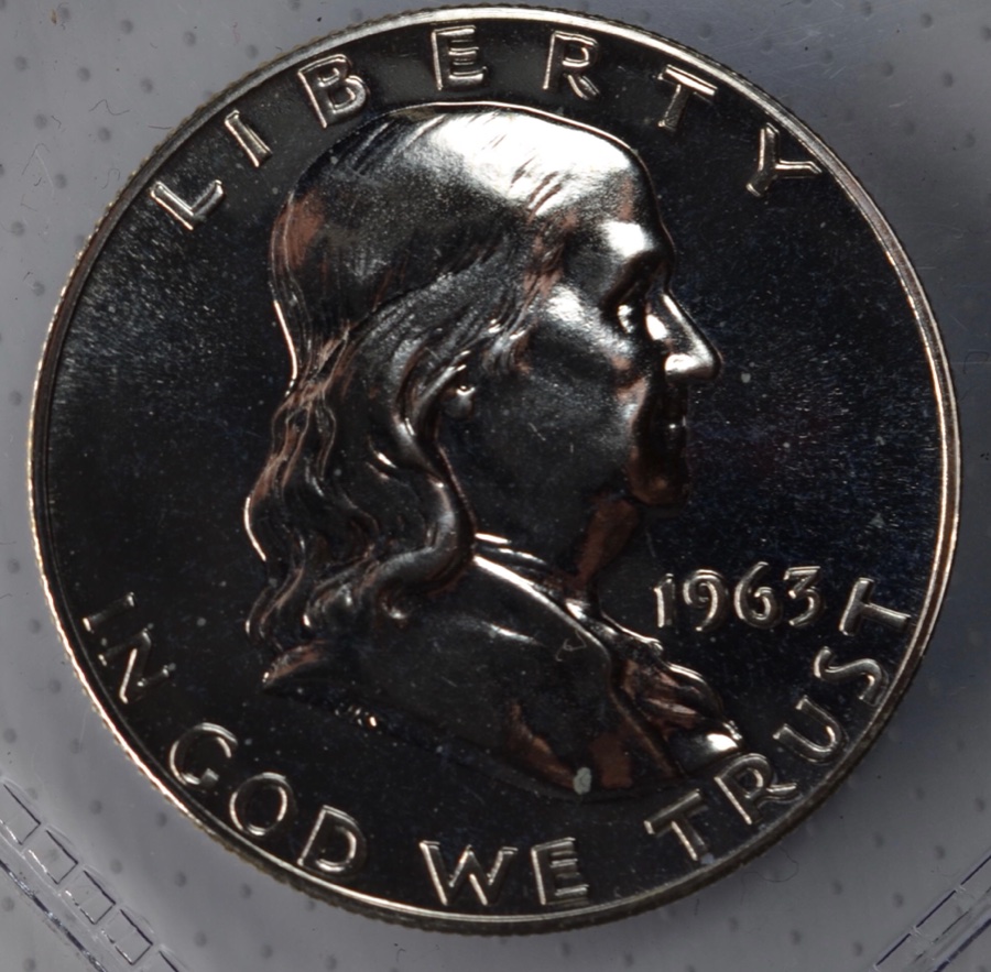 1963-Proof-Franklin-Half-Second-Coin-DDO-And-DDR?