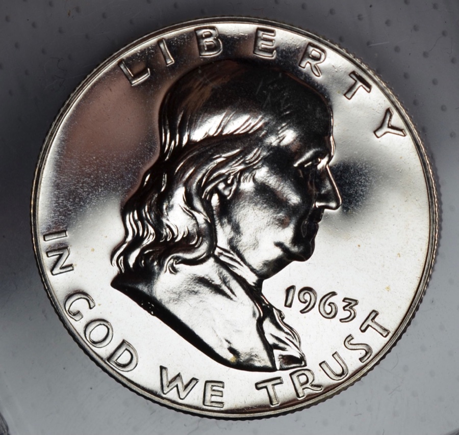 1963-Proof-Franklin-Half-Second-Coin-DDO-And-DDR?