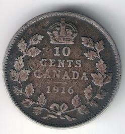 1916-Canadian-10c-Piece