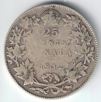 1932-Canadian-25c-Piece