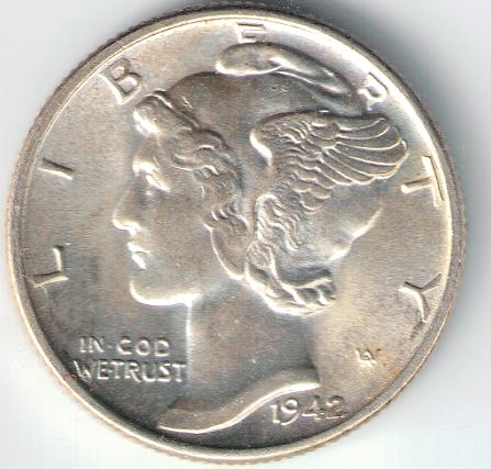 1942-Mercury-Dime