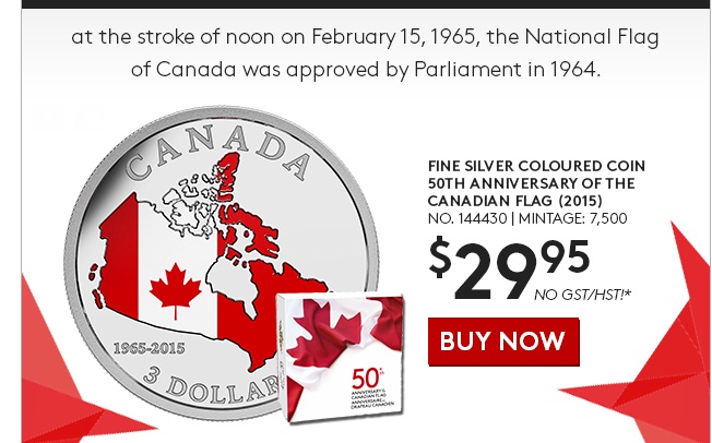 2015-$3-50th-Anniversary-Of-The-Canadian-Flag