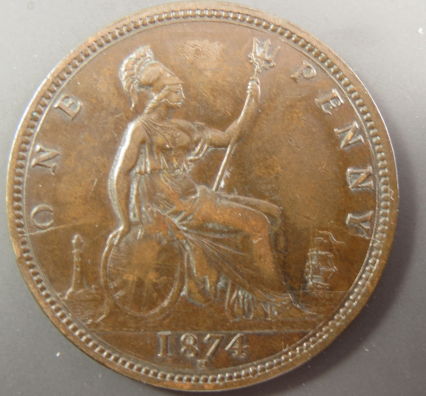 1874-'H'-Penny-With-Die-Pressing-Error---Worth-Anything?