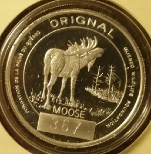 1995-Montreal-Moose-1-Oz-Silver-Round-Canada-Post-First-Day-Of-Issue