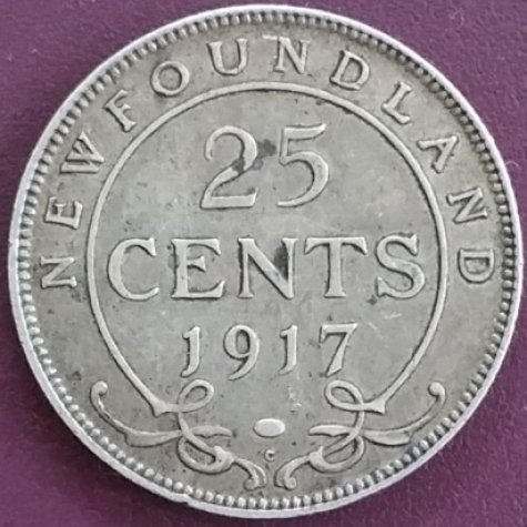 1917-C-Newfoundland-25-Cents-For-Grading