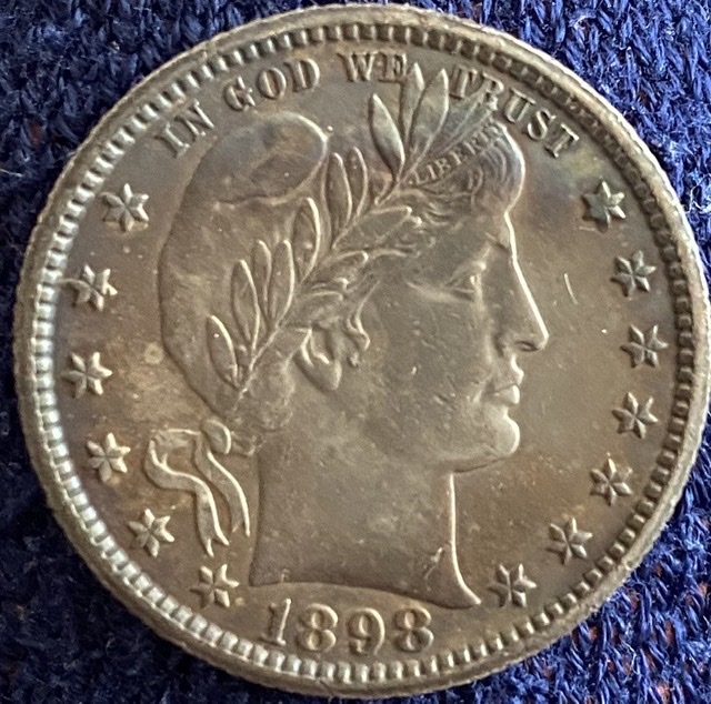 1898-O-Barber-Quarter-For-Grading