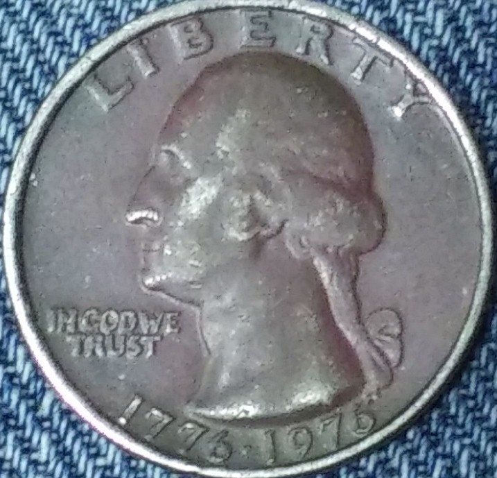 1976-Bicentenial-Washington-Quarter-/-Toning?