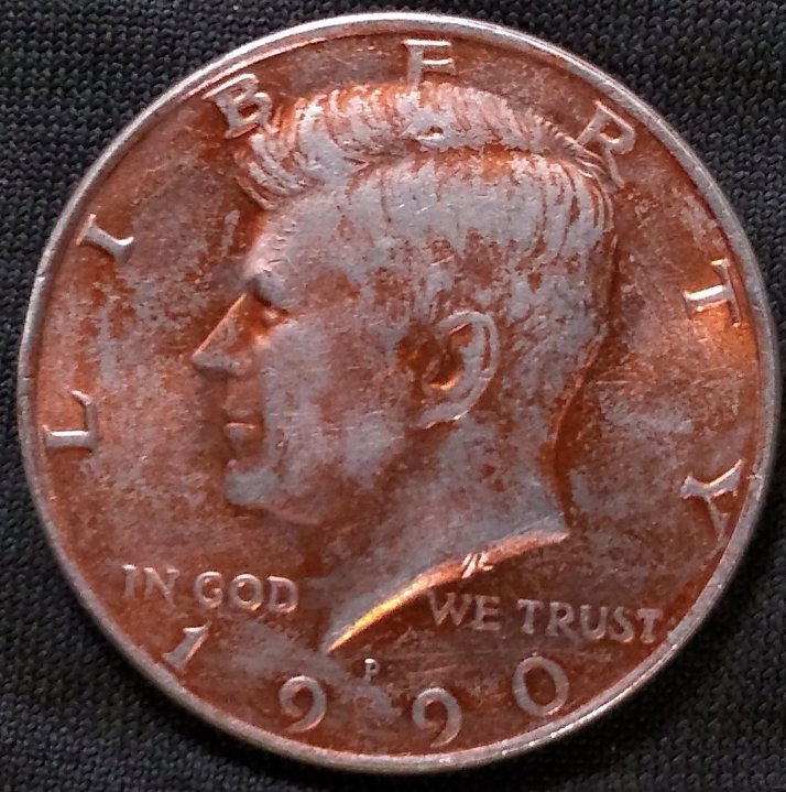 1990-P-Kennedy-Halk-Dollar/Eye-Catching
