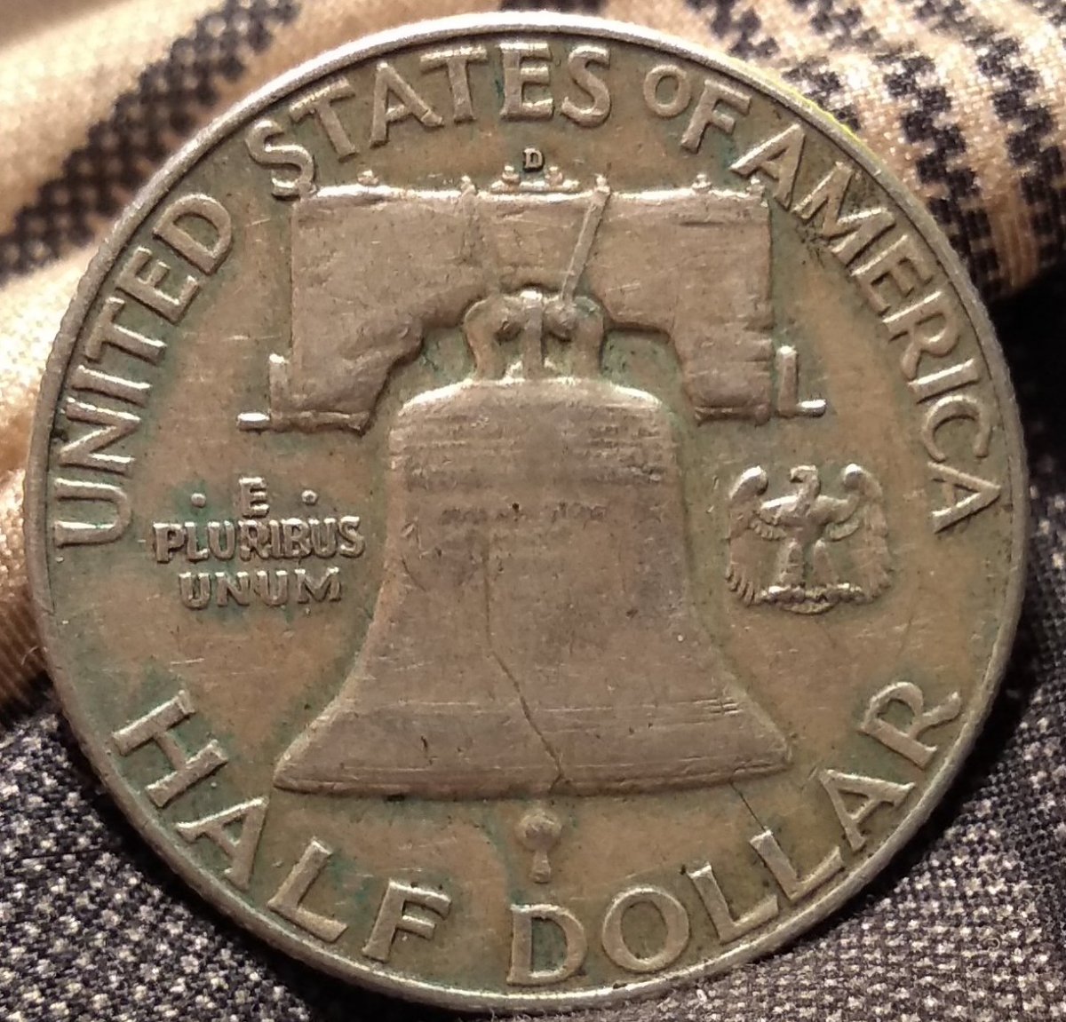 1953-D-Franklin-Half-Dollar/Green-Look