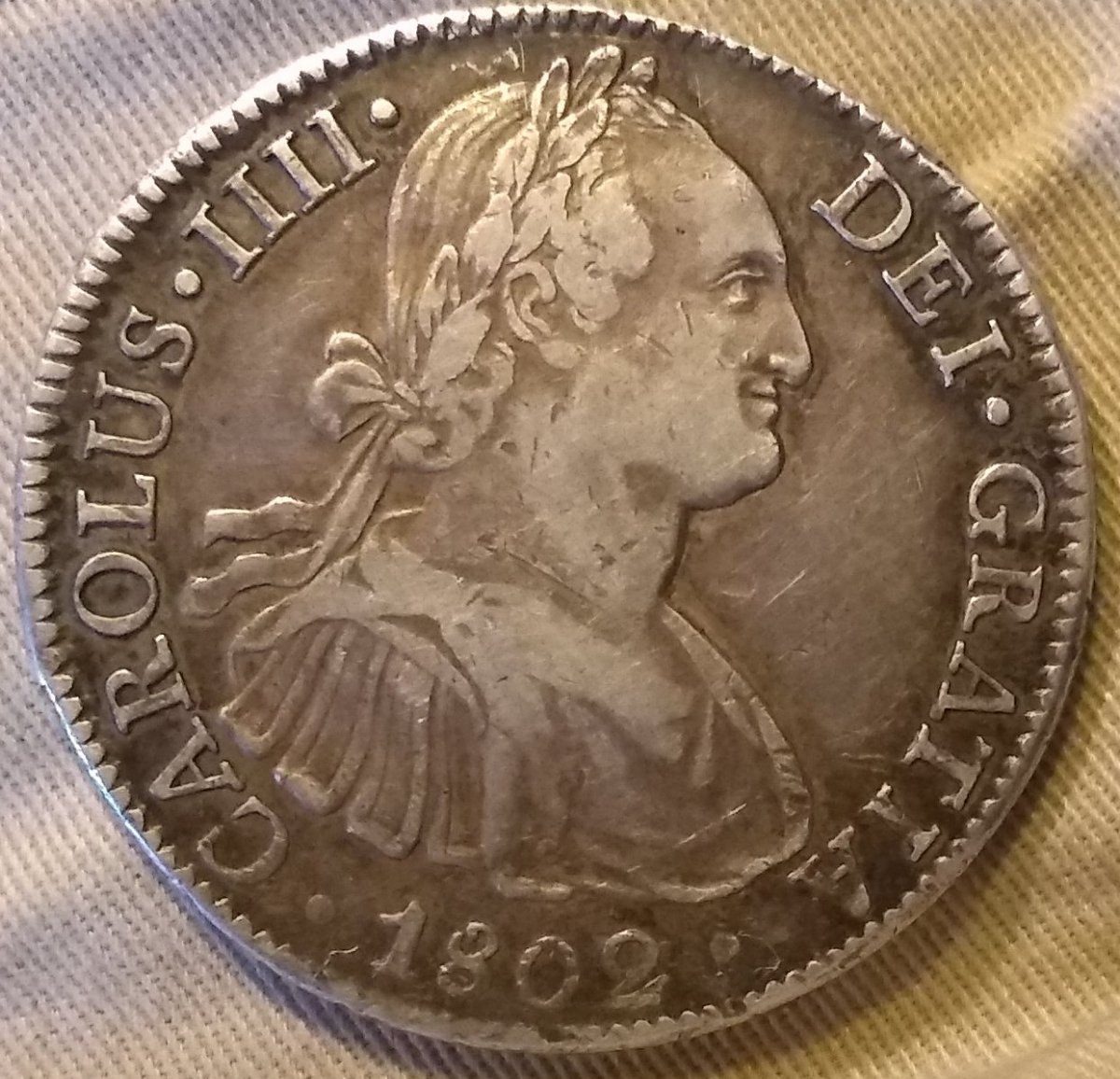 Help-Identifying-Large-Foreign-Coin/Silver-Id:-1802-Mexico-City-Minted-8-Reals