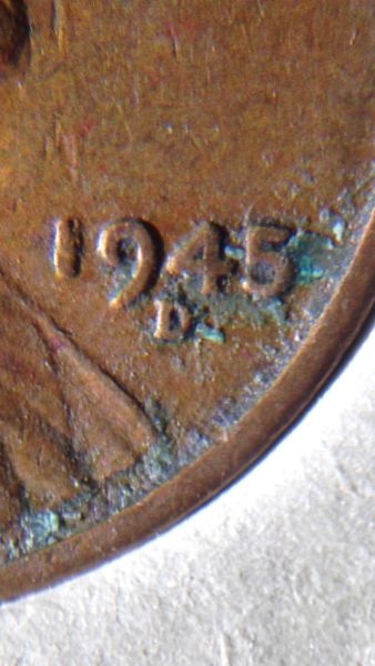 1945-Lincoln-Cent-With-Metal-Blob