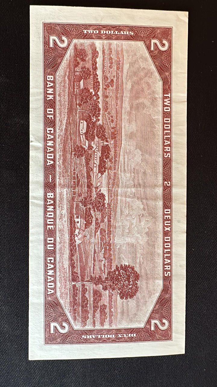 2$-Canadian-Note-1954,-2-Number-Serialized-Z/U-0009100