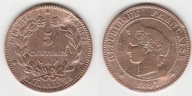 French-1897-5-Centimes-Is-$53.00-Expensive-For-This-Coin?