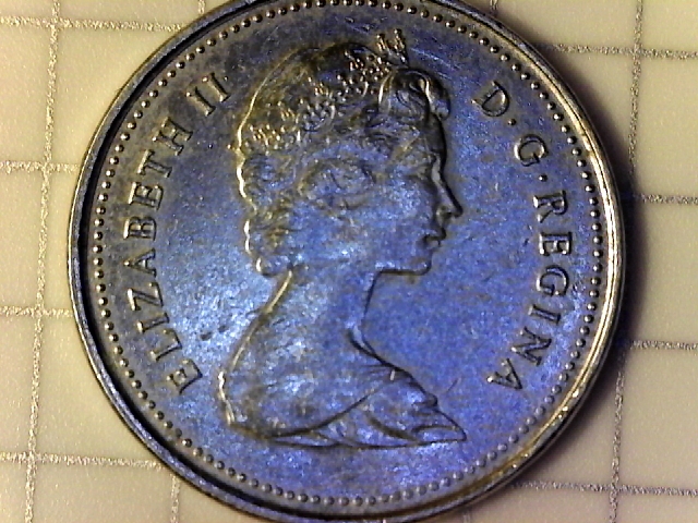 1981-Canada-1-Cent,-Silver-Color---Error-Coin-?-High-School-Experiment-?