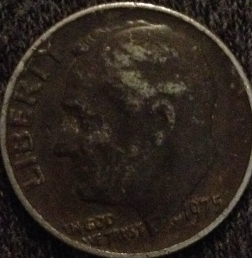 1975-Dime--Black-Color-Tone