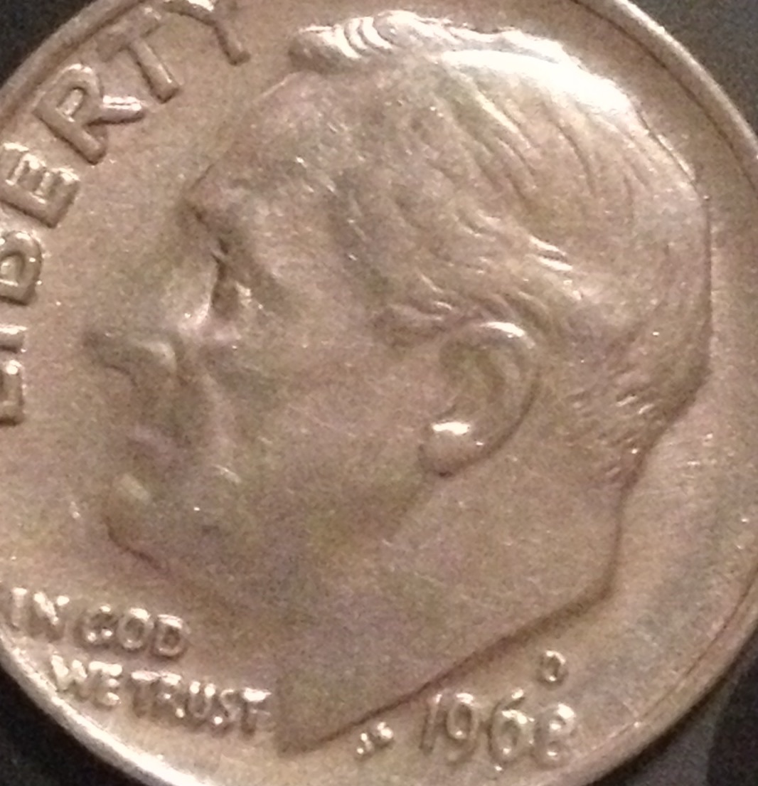 1968-D-Roosevelt-Dime--Double-Nostril-And-Square-Shape-Head-Please