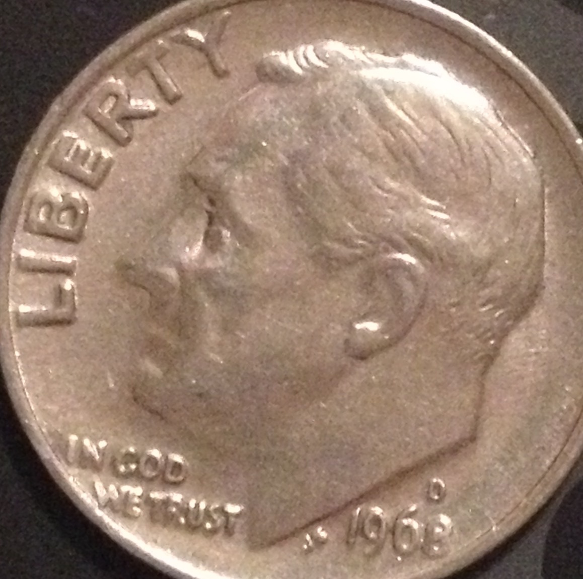 1968-D-Roosevelt-Dime--Double-Nostril-And-Square-Shape-Head-Please