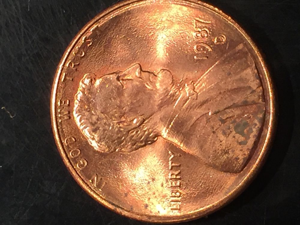 1987-Lincoln-Cent-DD/Greasy-Die