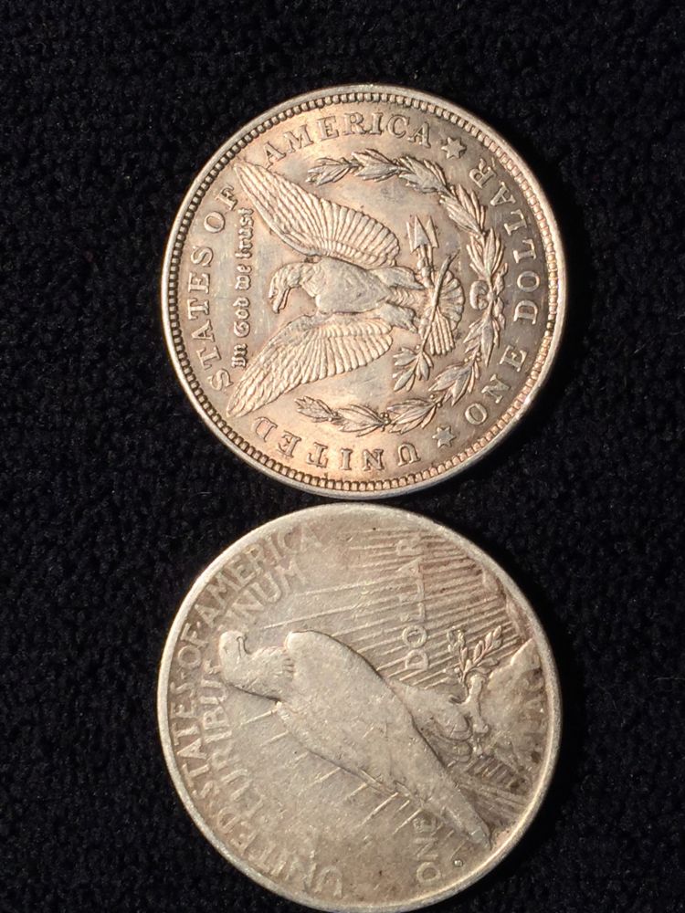 1921-Morgan-&-1935-Peace-Dollar/Crack-Die/Light-Die-Strike