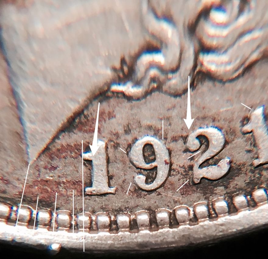 1921-Morgan-&-1935-Peace-Dollar/Crack-Die/Light-Die-Strike