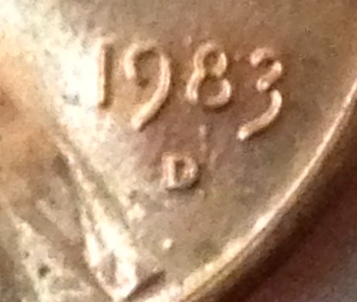 1983-Penny-Bumps-On-Reverse,-Date-Maybe-Doubled