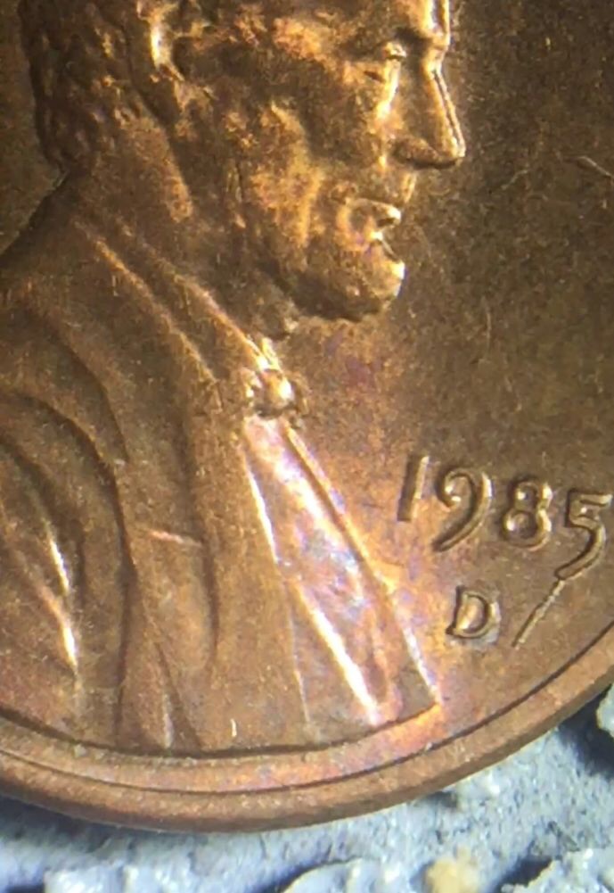 1985-D/S-Penny?-Die-Crack-Under-5?