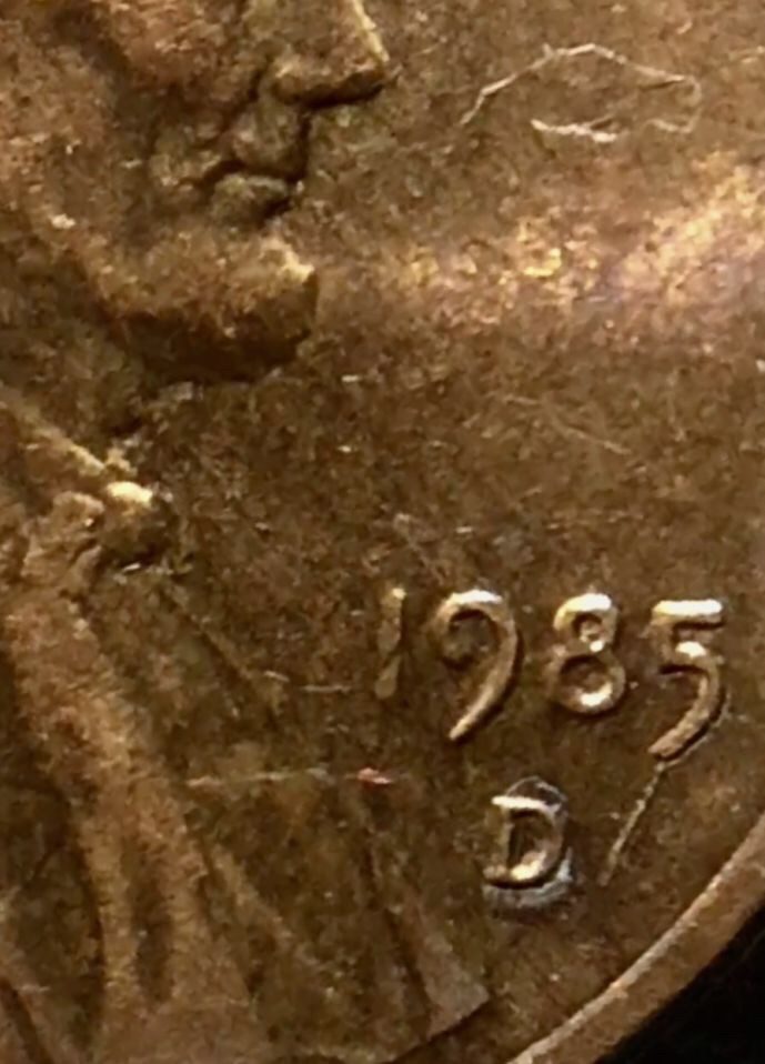 1985-D/S-Penny?-Die-Crack-Under-5?