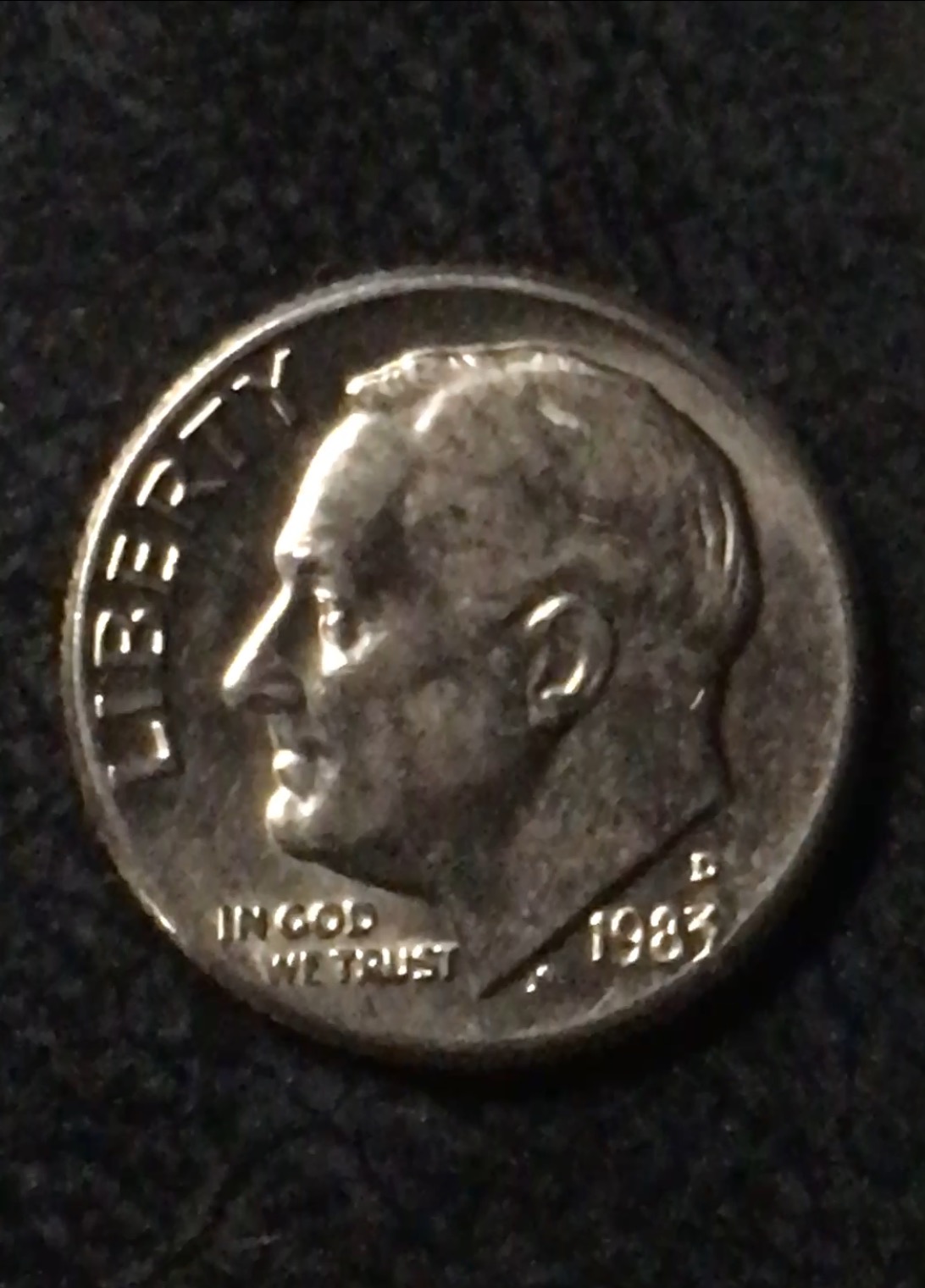 1983-D-Dime-DDR-W/Cud-Scratches?