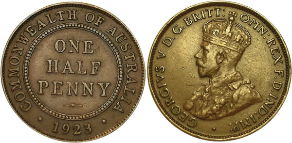 1923-Half-Penny-King-George-V---Grade-&-Value?