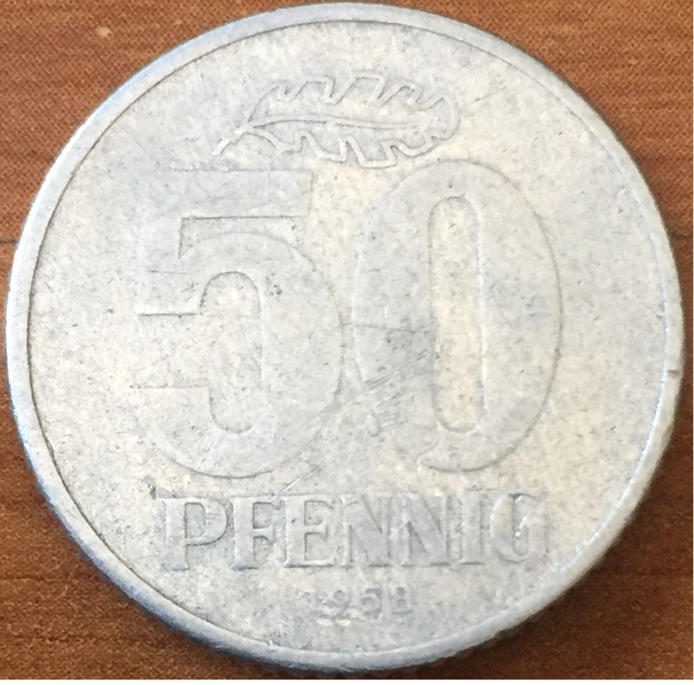 German-Democratic-Republic-1958-50-Pfennig-Missing-Mint-Mark