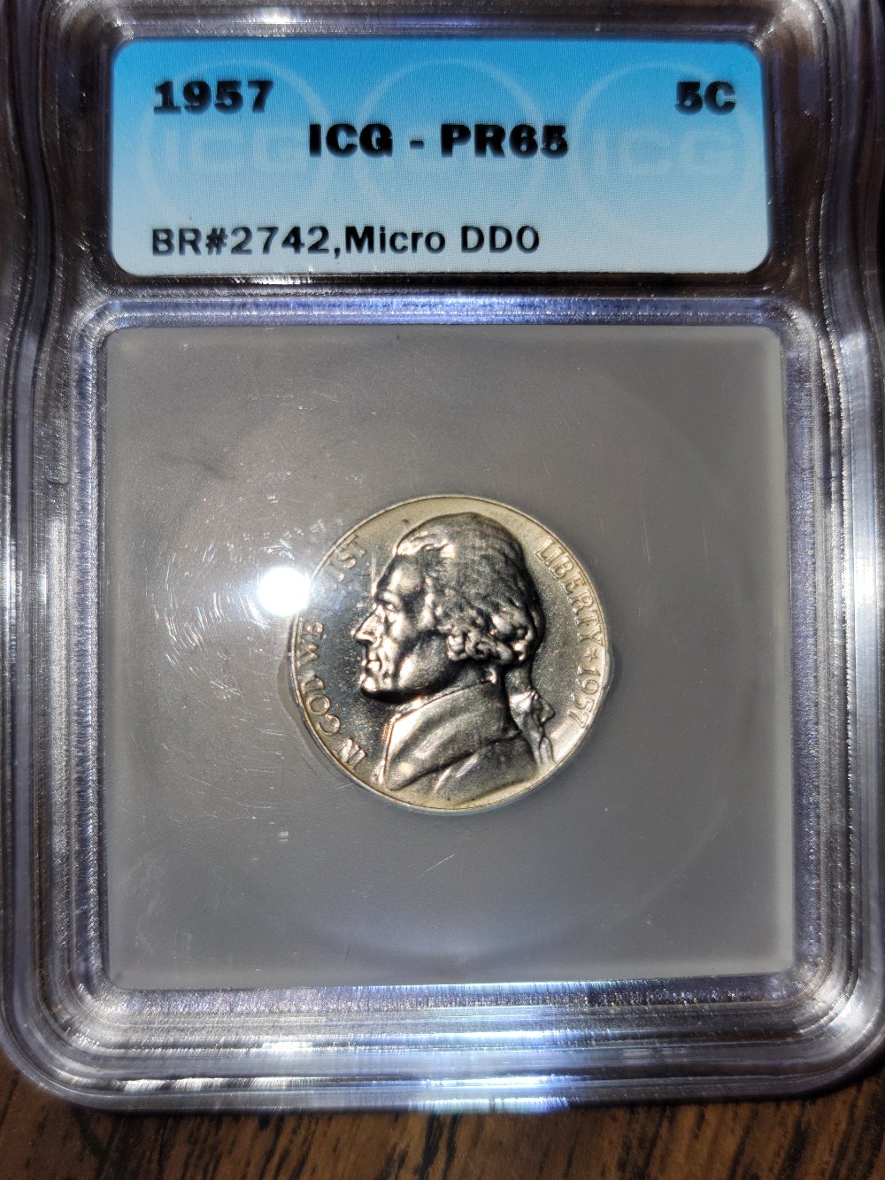 1957-5c-ICG--PR-65--Br#2742,-Micro-DDO