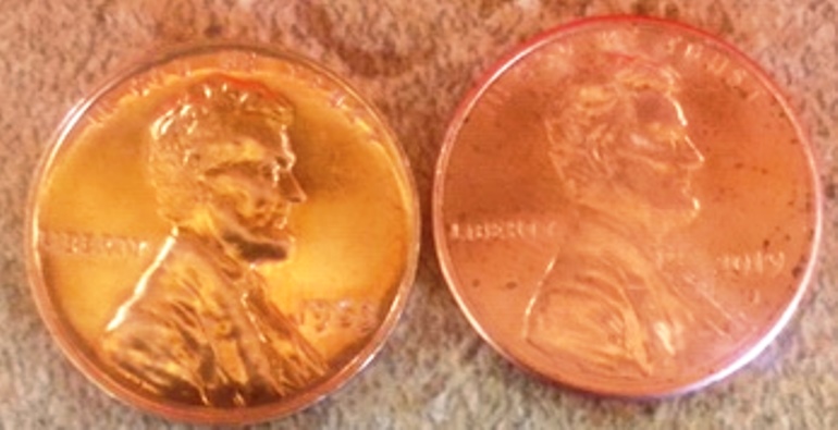 1963-Penny-With-No-Mint-Mark---Very-Shiny-And-Thick.