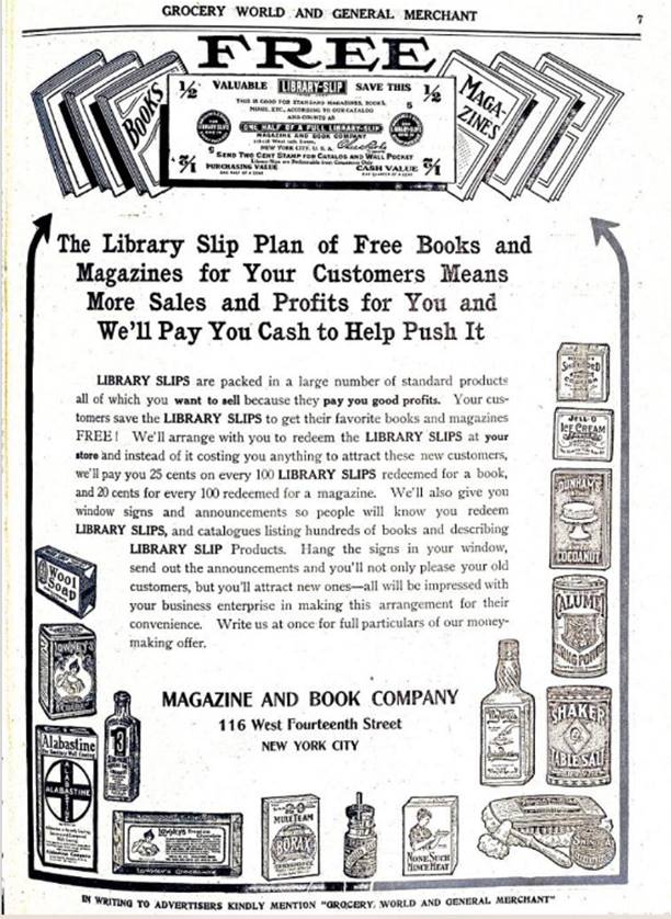 Ephemera:-1/2-Library-Slip-Issued-By-Minute-Tapioca-Company