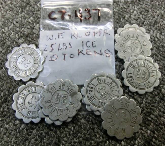 W.-F.-Klohr-25-Lbs-Ice-Token