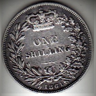 1861-One-Shilling