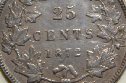 1872.-Quarter--Bars-In-Neck-S-Bow.-Reverse